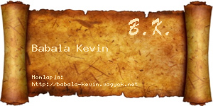 Babala Kevin névjegykártya